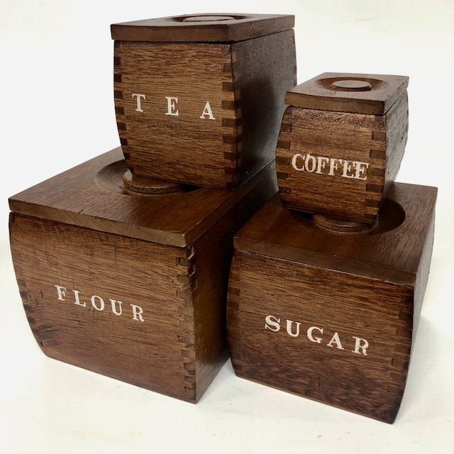 CANNISTER SET, Lacquered Wooden Boxes (Set of 4)